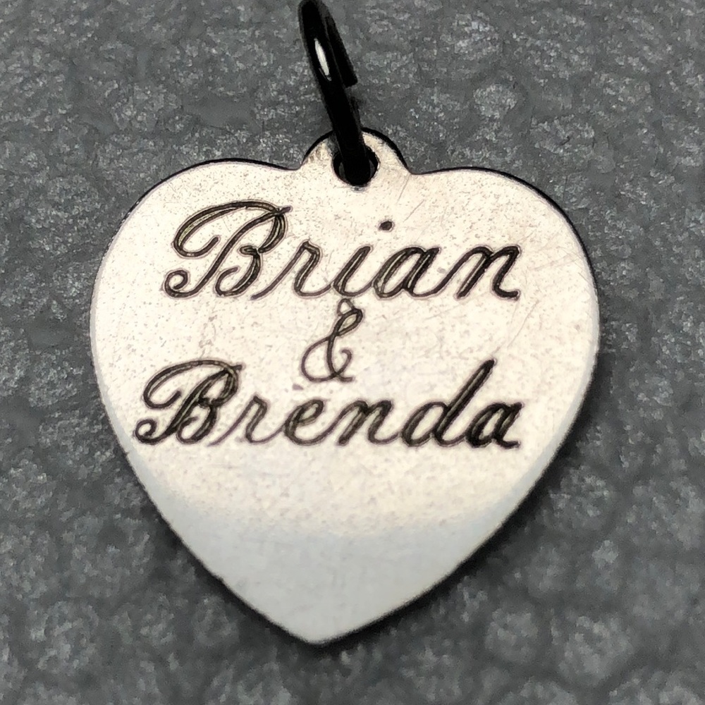 Brian & Brenda sterling Silver charm